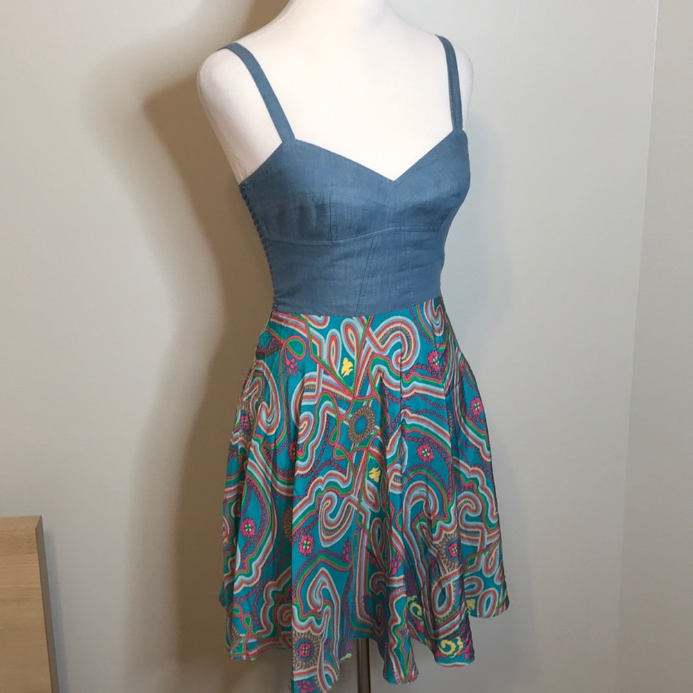 Amanda Uprichard denim silk dress